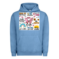 Pigment Pebble Blue positive affirmations Urban Hoodie - MaliasSmallBusiness
