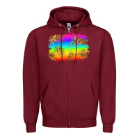Burgundy pride flag Zipper Hoodie - Zillion Design Studio