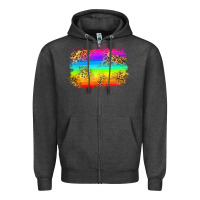 Charcoal Heather pride flag Zipper Hoodie - Zillion Design Studio