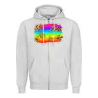 Dove Grey pride flag Zipper Hoodie - Zillion Design Studio