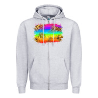 Heather Grey pride flag Zipper Hoodie - Zillion Design Studio