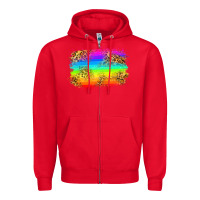 Red pride flag Zipper Hoodie - Zillion Design Studio