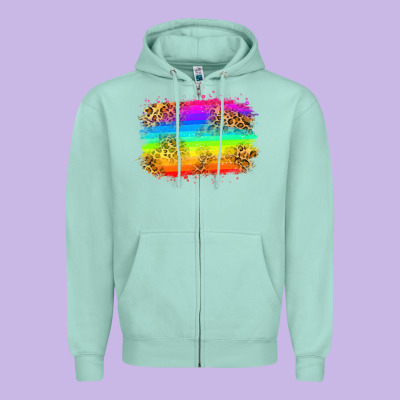 Pride Flag Zipper Hoodie Designed By Zillion Design Studio