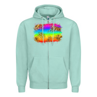 Seafoam pride flag Zipper Hoodie - Zillion Design Studio