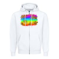 White pride flag Zipper Hoodie - Zillion Design Studio