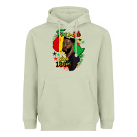 Matcha free ish since 1865 black man Heavyweight Hoodie - HRA Design Shop