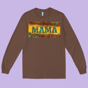 Mama With Gemstone Long Sleeve Tee Designed By Ranaportraitstore