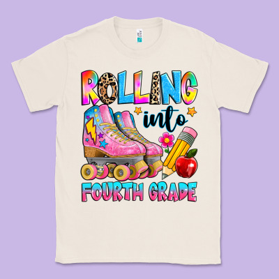 Rolling Into Fourth Grade Classic Tee Designed By Texasbilliewilder