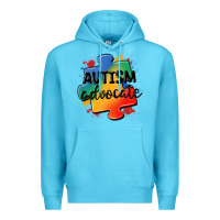 Ocean Blue autism advocate Premium Hoodie - MaliasSmallBusiness