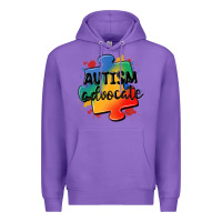 Purple autism advocate Premium Hoodie - MaliasSmallBusiness