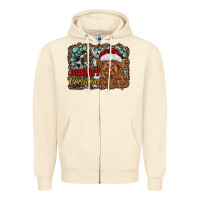 Sandshell merry Christmas highland cow Zipper Hoodie - RanaPortraitStore