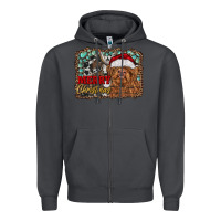 Smoke merry Christmas highland cow Zipper Hoodie - RanaPortraitStore