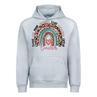 Heather Grey teacher rainbow Urban Hoodie - MaliasSmallBusiness