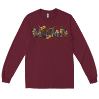 Burgundy Mama with highland cow Long Sleeve Tee - RanaPortraitStore
