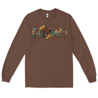 Chestnut Mama with highland cow Long Sleeve Tee - RanaPortraitStore