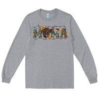 Heather Grey Mama with highland cow Long Sleeve Tee - RanaPortraitStore