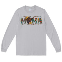 Moon Dust Mama with highland cow Long Sleeve Tee - RanaPortraitStore
