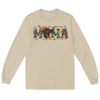 Mushroom Mama with highland cow Long Sleeve Tee - RanaPortraitStore