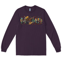 Plum Mama with highland cow Long Sleeve Tee - RanaPortraitStore