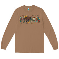 Toasted Coconut Mama with highland cow Long Sleeve Tee - RanaPortraitStore