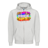 Dove Grey pride flag Zipper Hoodie - Zillion Design Studio