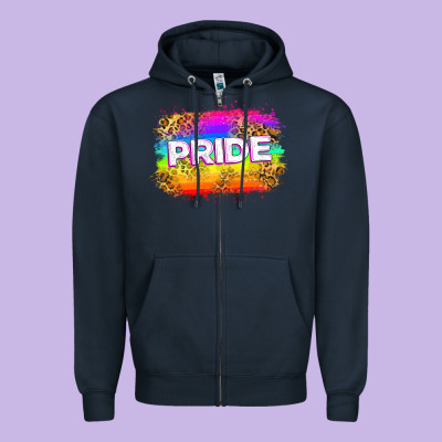 Pride Flag Zipper Hoodie Designed By Zillion Design Studio