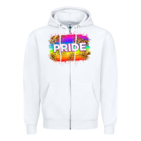 White pride flag Zipper Hoodie - Zillion Design Studio