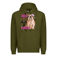 Army Green 100 days of school Premium Hoodie - MaliasSmallBusiness