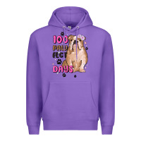 Purple 100 days of school Premium Hoodie - MaliasSmallBusiness
