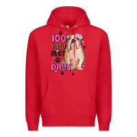 Red 100 days of school Premium Hoodie - MaliasSmallBusiness