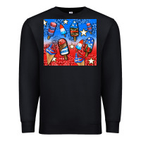 Black american popsicle and stars Premium Sweatshirt - AdoDesignShop