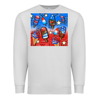 Dove Grey american popsicle and stars Premium Sweatshirt - AdoDesignShop