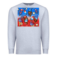 Heather Grey american popsicle and stars Premium Sweatshirt - AdoDesignShop