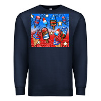 Navy american popsicle and stars Premium Sweatshirt - AdoDesignShop