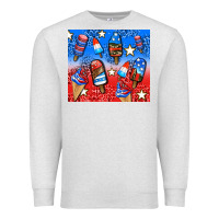Oatmeal Heather american popsicle and stars Premium Sweatshirt - AdoDesignShop