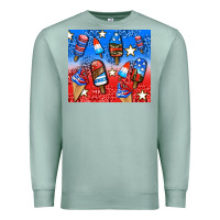 Seafoam american popsicle and stars Premium Sweatshirt - AdoDesignShop