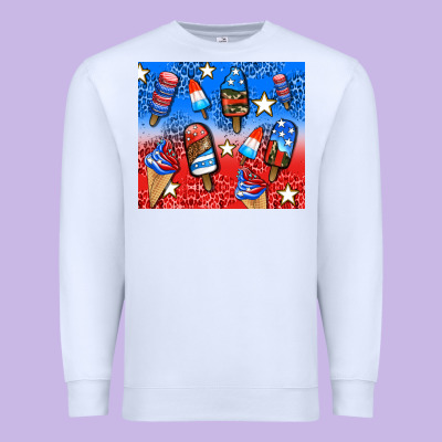 American Popsicle And Stars Premium Sweatshirt Designed By Adodesignshop