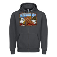 Smoke merry christmas highland cow with farm Zipper Hoodie - RanaPortraitStore