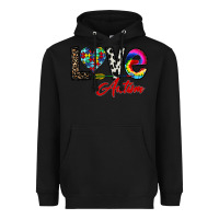 Black love autism Heavyweight Hoodie - CowhideDigitalArt