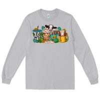 Moon Dust western cow coffee cup Long Sleeve Tee - texasbilliewilder