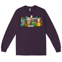 Plum western cow coffee cup Long Sleeve Tee - texasbilliewilder