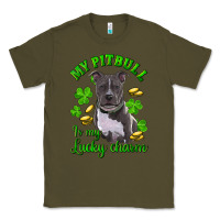 Army Green st patricks day my pitbuli my lucky charm Classic Tee - RanaPortraitStore