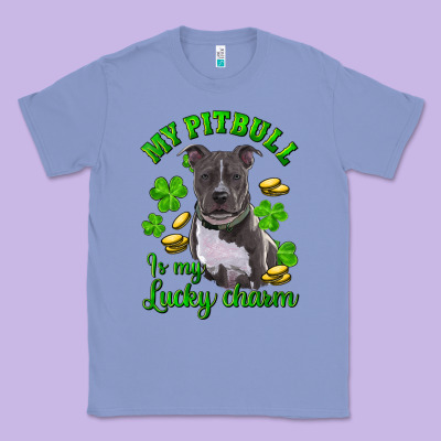 St Patricks Day My Pitbuli My Lucky Charm Classic Tee Designed By Ranaportraitstore