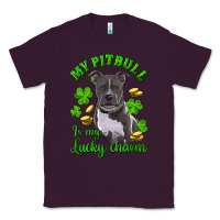 Plum st patricks day my pitbuli my lucky charm Classic Tee - RanaPortraitStore