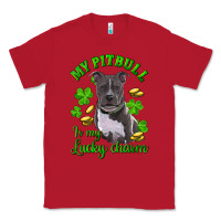 Red st patricks day my pitbuli my lucky charm Classic Tee - RanaPortraitStore