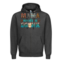 Charcoal Heather mama needs a drink Zipper Hoodie - texasbilliewilder