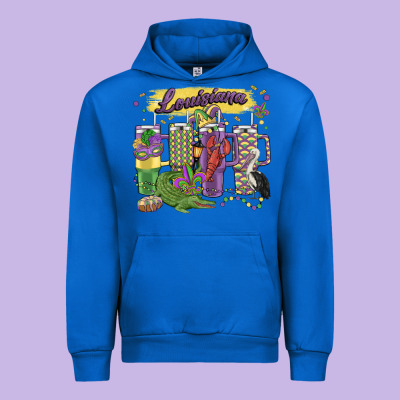 Obsessive Cup Disorder Mardi Gras Urban Hoodie Designed By Maliassmallbusiness