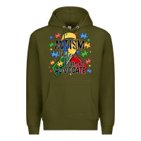 Army Green autism listen learn advocate Premium Hoodie - MaliasSmallBusiness