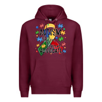 Burgundy autism listen learn advocate Premium Hoodie - MaliasSmallBusiness