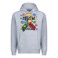 Heather Grey autism listen learn advocate Premium Hoodie - MaliasSmallBusiness